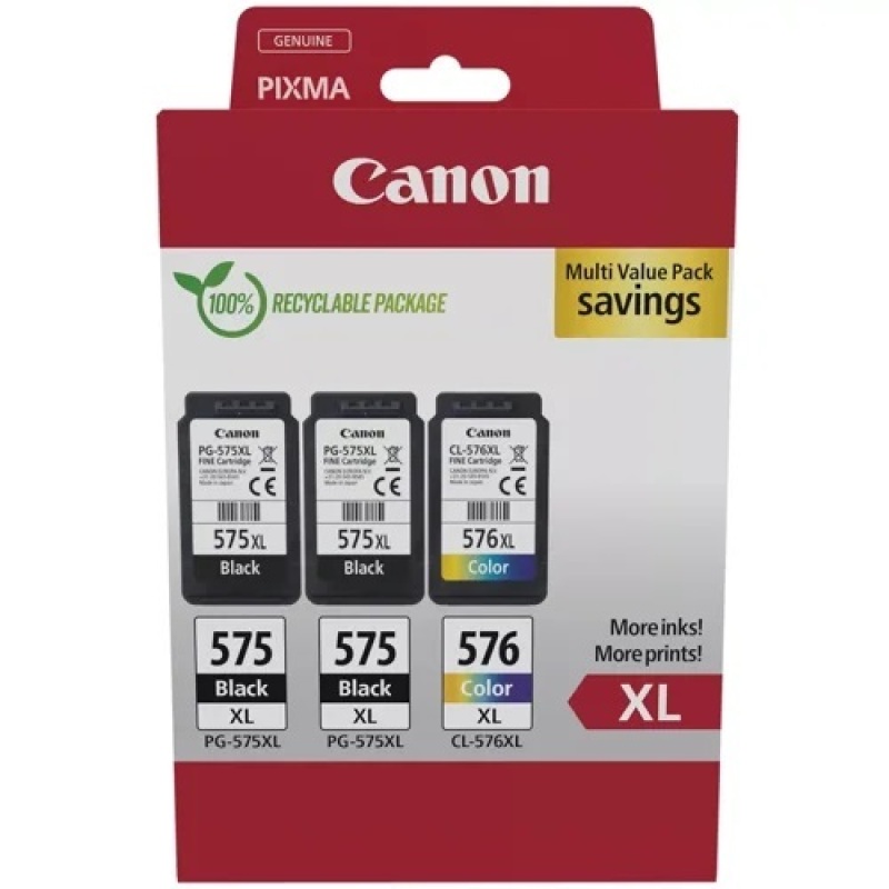 Canon PG-575XL / CL-576XL Ink Cartridge Value Pack (5437C004)