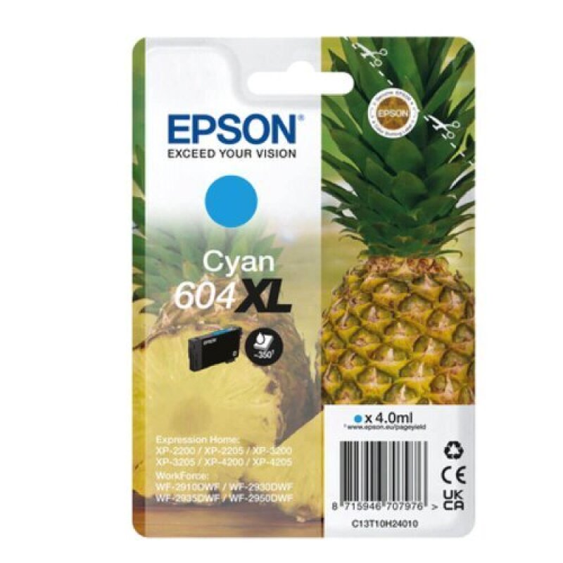 Epson 604XL Pineapple Original High Capacity Cyan Ink Cartridge