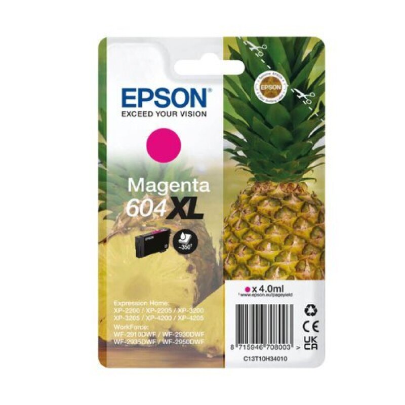 Epson 604XL Pineapple Original High Capacity Magenta Ink Cartridge