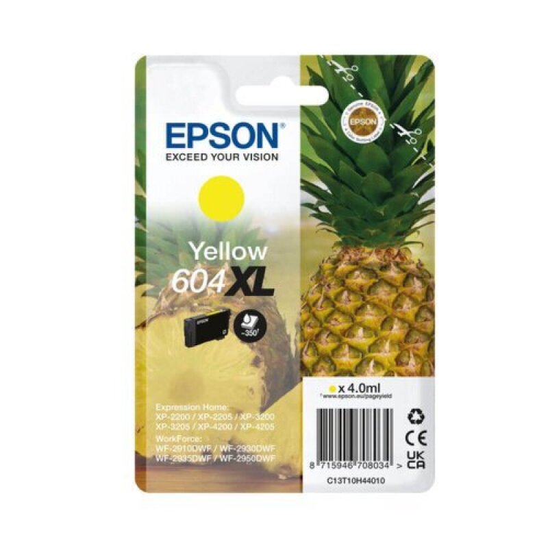 Epson 604XL Pineapple Original High Capacity Yellow Ink Cartridge