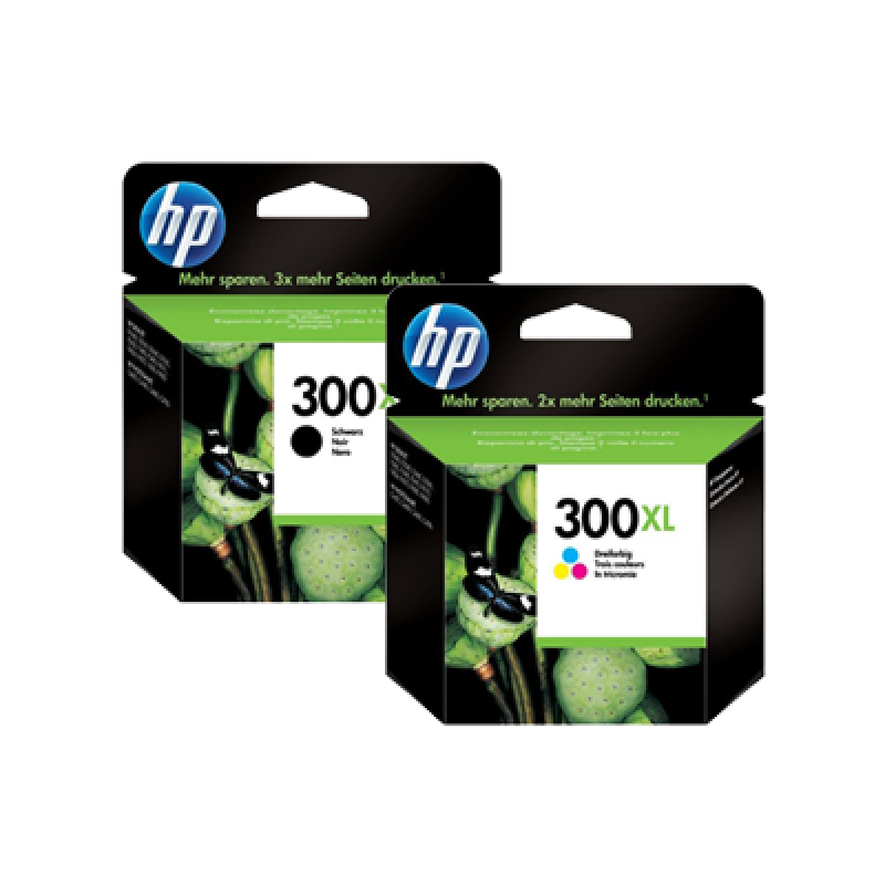 HP 300XL Black + Colour Multipack Ink Cartridges BK/C/M/Y Original 