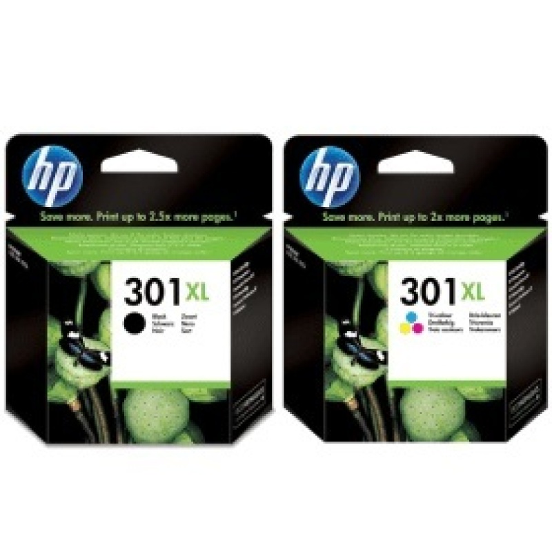 HP 301XL Original High Capacity Black + Colour Multipack Ink Cartridges