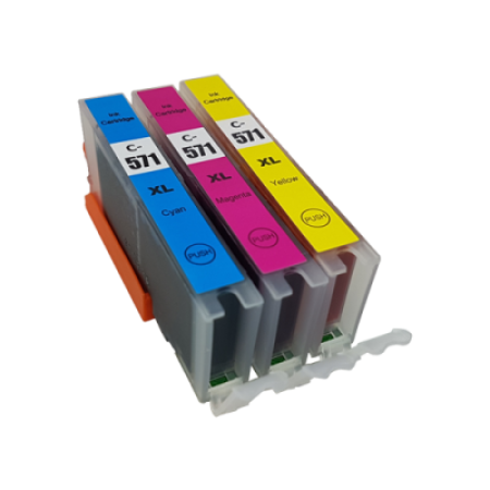 Compatible Canon CLI-571XL Ink Cartridge Colour Pack - 3 Inks