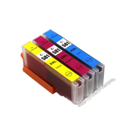 Compatible Canon CLI-581XL Ink Cartridge Colour Pack - 3 Inks