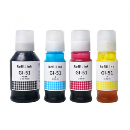 Compatible Canon GI-51 Ink Bottle Multipack - 4 Inks