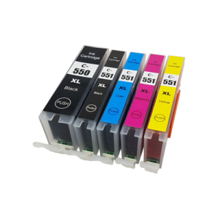Compatible Canon PGI-550XL CLI-551XL Ink Cartridge Multipack - 5 Inks