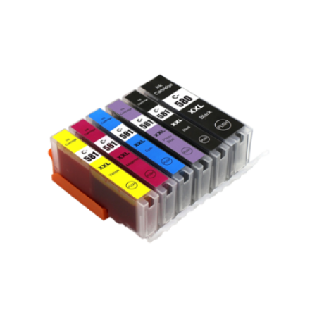 Compatible Canon PGI-580 CLI-581 XL Ink Cartridge Multipack - 6 Inks