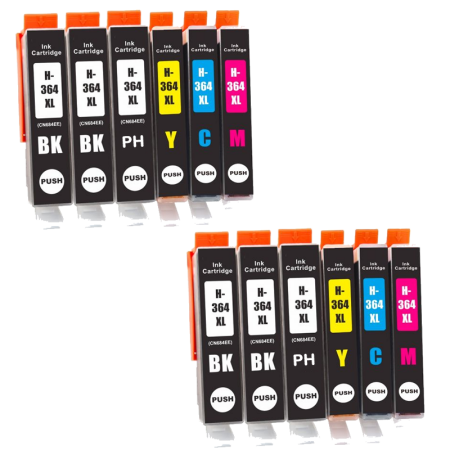 Multipack compatible hp 364xl (5 cartouches)