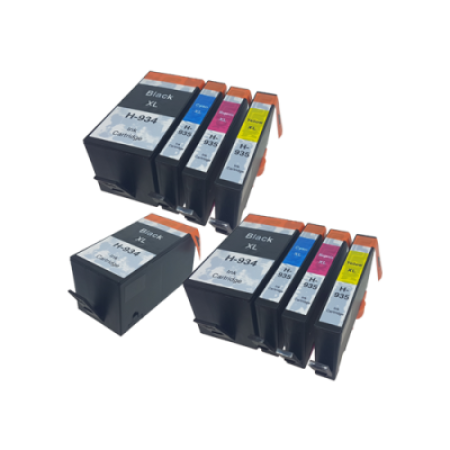 Compatible HP 934XL 935XL Ink Cartridge 9 Pack - Extra Black