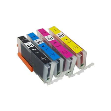 Compatible Canon CLI-571XL Ink Cartridge Multipack - 4 Inks