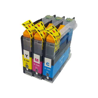 

Compatible Brother LC125XL Ink Cartridge Colour Triple Pack C/M/Y