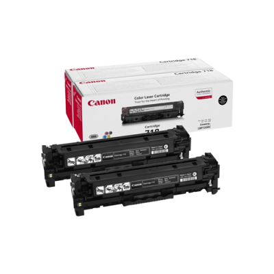 

Canon 718 Toner Cartridge Black Twin Pack - 2662B005AA Original