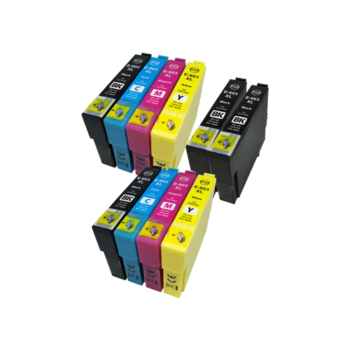 Compatible Epson 603 Super XL Ink Cartridge Twin Multipack + 2 Extra Black  Ink [10 Pack] BK/C/M/Y