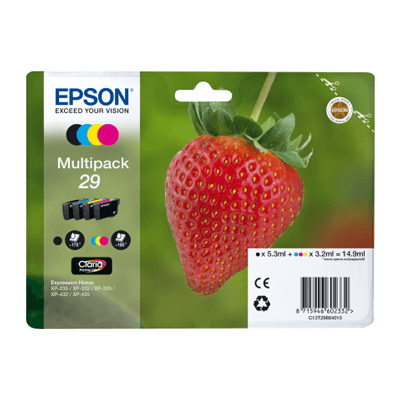 

Epson 29 T2986 Multipack Ink Cartridges BK/C/M/Y Original