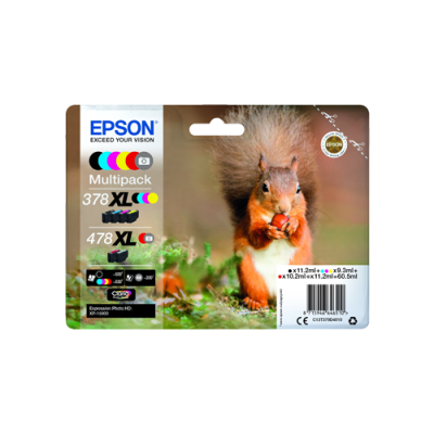 

Epson 378XL/478XL High Capacity Ink Cartridge Multipack - 6 Inks