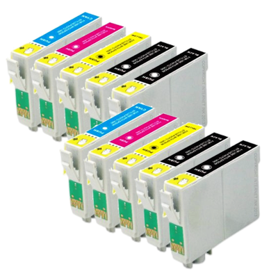 

Compatible Epson T0441/2/3/4 Ink Cartridge TWIN Multipack + 2 Free Black Inks - 10 Inks