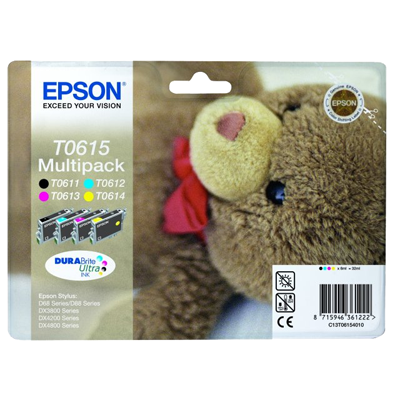 

Epson T0615 Multipack Ink Cartridges BK/C/M/Y Original