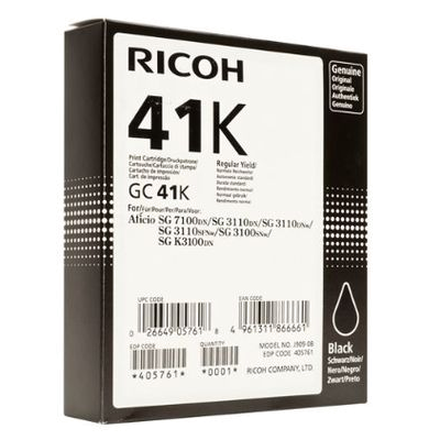 

Ricoh GC41K Gel Ink Cartridge 405761 Black Original