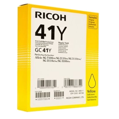 

Ricoh GC41Y Gel Ink Cartridge 405764 Yellow Original